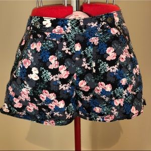 Floral Side-Zip Shorts